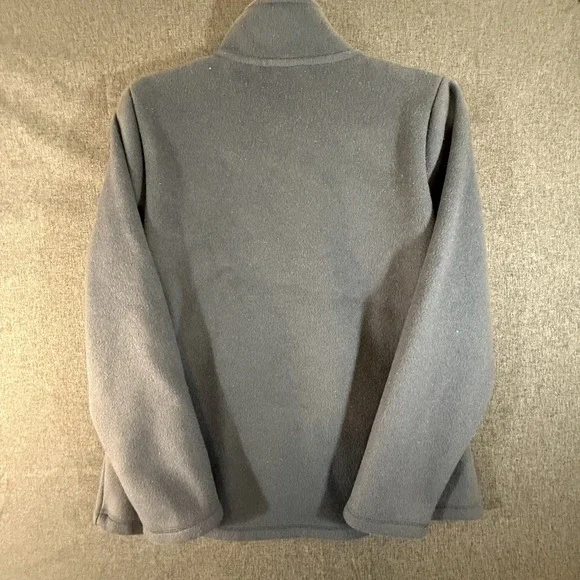 32 Degrees Heat Full Zip Jacket Size M Mock Neck Pockets Brushed Faux Wool Gray - Picture 5 of 5